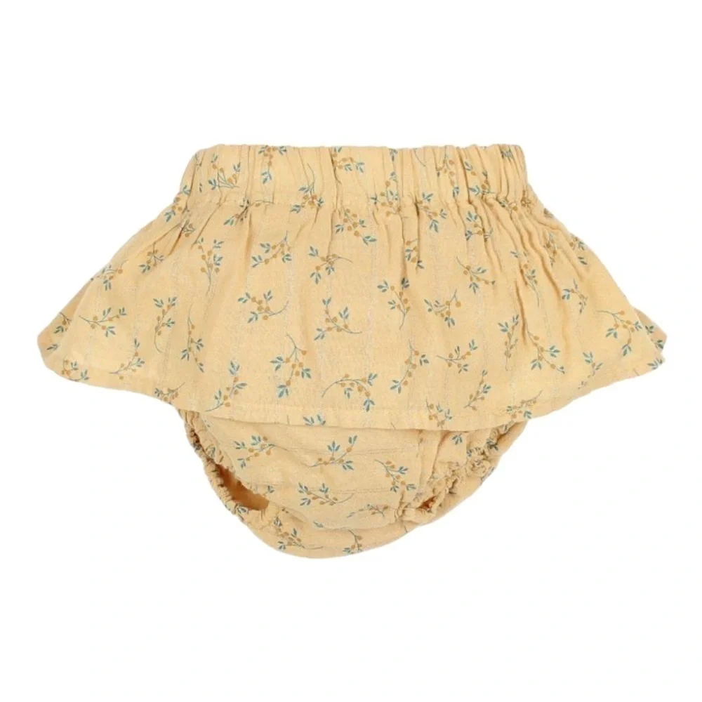 BÚHO  Organic Cotton Bloomer Skirt | Yellow 9 Months